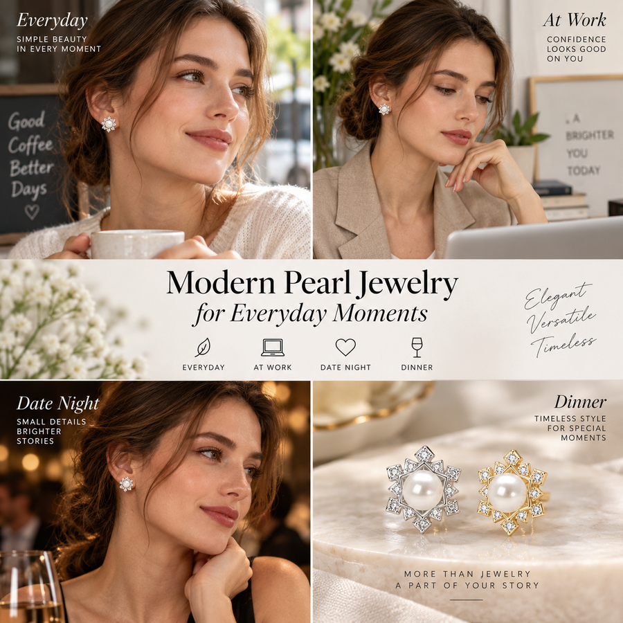 Pearl and Sparkle: Styling Decorative Stud Earrings