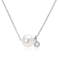 Dainty freshwater pearl necklace sterling silver