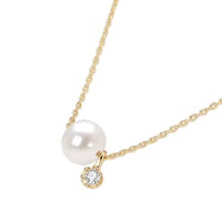 Dainty freshwater pearl necklace sterling silver