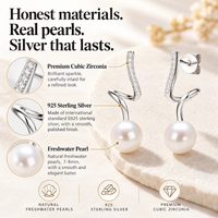 Sterling silver chain pearl detail