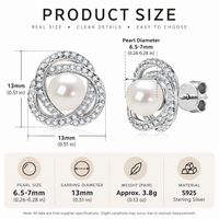 Pearl stud size guide