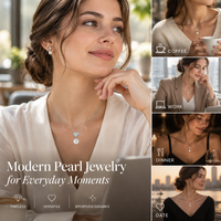 Pearl heart necklace everyday outfit