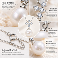9-10mm pearl geometric pendant close-up