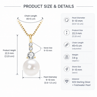 Long pearl necklace size guide