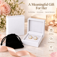 Pearl stud earrings gift packaging