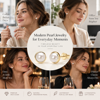 Everyday pearl studs lifestyle